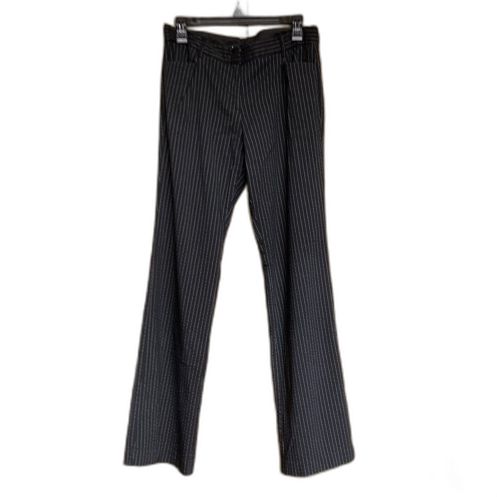 Scarlett straight leg black pants pin stripe